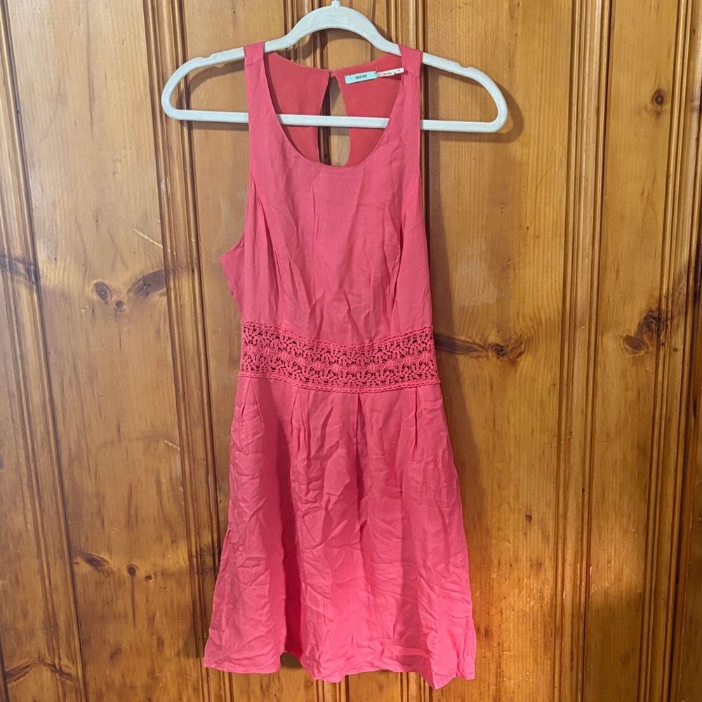 Kimchi Blue Coral Lace Waist Fit & Flare Mini Dress Sleeveless Size S
